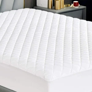 Protector de colchón acolchado extra profundo funda de cama ajustable todos los tamaños - Imagen 1 de 4