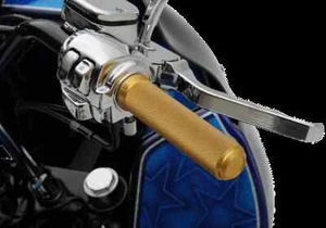 Speed Merchant 1in Gold Speed Grips Pair Harley Sportster 1200 Custom 02-19 - Picture 1 of 5