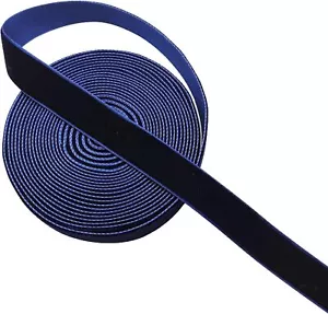 5 Yards Velvet Ribbon 5/8 Inch Single Face Vintage Velvet Ribbon Navy Blue - Picture 1 of 3