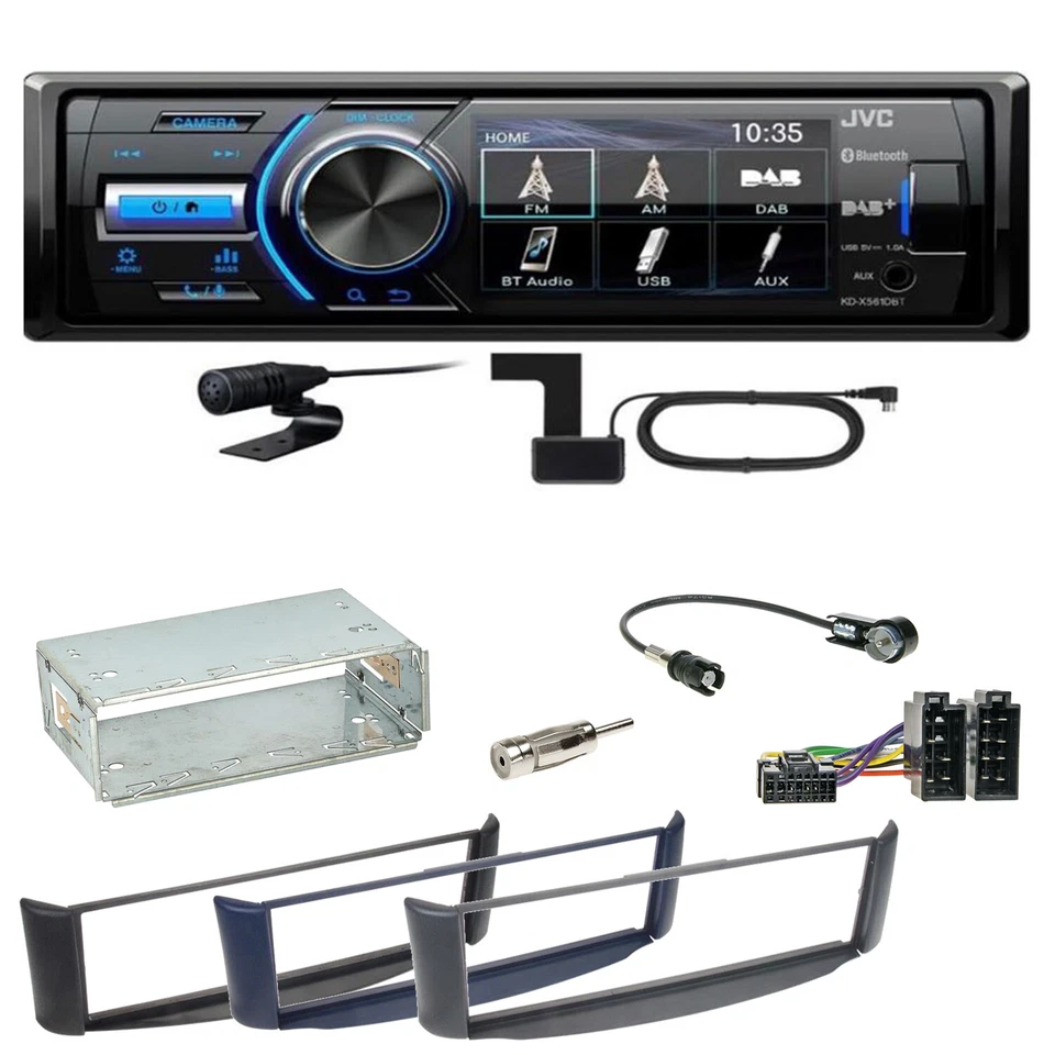 JVC KD-X561DBT Digitalradio Bluetooth USB Einbauset Smart ForTwo 450 - Bild 1 von 1
