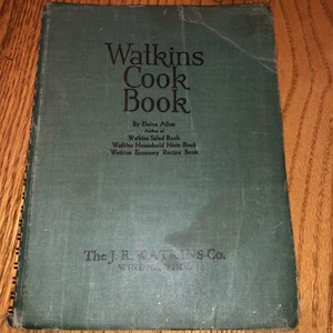 1948 Spiral Green WATKINS COOK BOOK by Elaine Allen J.R. Watkins RECIPES - Picture 1 of 8