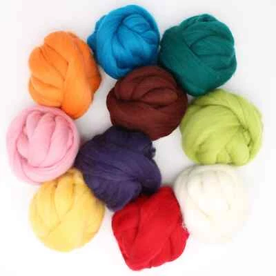 Filzwolle Märchenwolle Set 10 Stück zum Filzen 500 gr. Merinowolle Filzset - Bild 1 von 4