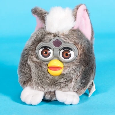 Tiger Electronics plush original 1999 Furby beanie Buddies - Grey - Image 1 of 2
