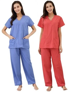 RH Women's Scrub Sets Uniform Medical Hospital Nursing V-Neck CargoPants RHW2847 - Picture 1 of 13