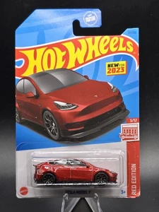 Hot Wheels Tesla Modelo Y Edición Roja #3/12 P66 - Imagen 1 de 2