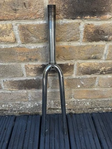 Straight bike bicycle forks 1" once inch threaded steerer road fixie pista track - Picture 1 of 10