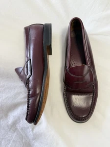 GH Bass Weejuns | Herren 9,5 M | Levin Burgund Leder Penny Halbschuhe | Preppy - Bild 1 von 8