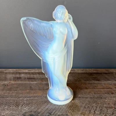 Marius-Ernest Sabino Opalescent Tangra Nude Woman Art Glass Statue - France - Image 1 of 4