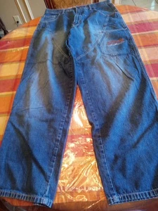 Pelle Pelle Vintage y2k Baggy Blue Denim Jeans Size 34x34 Designer Baggy - Picture 1 of 7