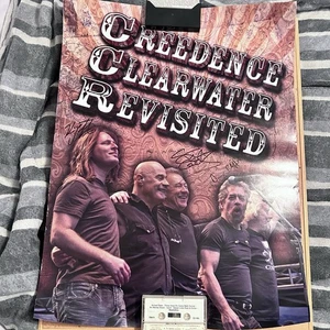 Póster de concierto firmado por Credence Clearwater revisado (renacimiento) autografiado - Imagen 1 de 5