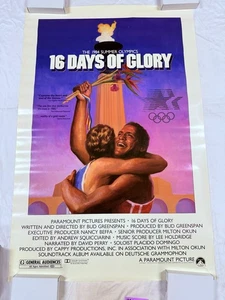1984 16 Days Of Glory Rolled Original 27x41 Movie Poster Olympics Sports Unused - Picture 1 of 5