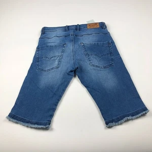 Diesel 14 Tag Size (Act 28W) Womens Denim Jean Fitted Bermuda Skinny Shorts - Picture 1 of 7