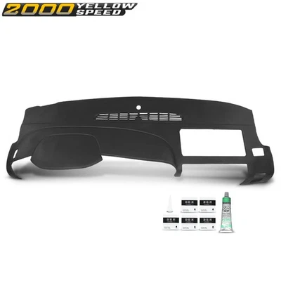 Fit For 2007-2014 Chevy Silverado GMC Sierra Dash Board Cap Cover Black - Image 1 of 4