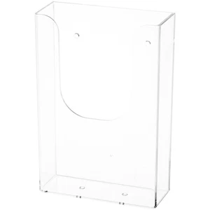 Plymor Clear Acrylic Brochure Holder (Wall Mount), Fits Documents Up to 4" Wide - Picture 1 of 1