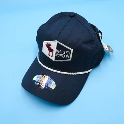 Sombrero Big Sky Montana Para Hombres Talla Única Azul Snapback Gorra Camionero Alce Naturaleza Arte Nuevo Foto 1 de 4