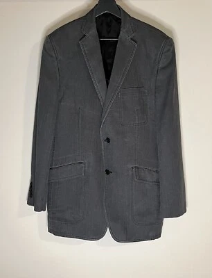 DKNY Men’s Classic Black/Grey 2 Botton Up Blazer Formal Coat Size 42L - Image 1 of 4