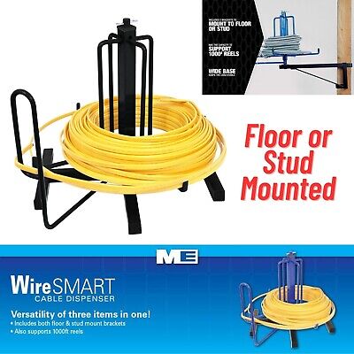 Wire Smart Cable Dispenser Floor Or Stud Mounted Reel Spooler Spool Electrician • 79.69$
