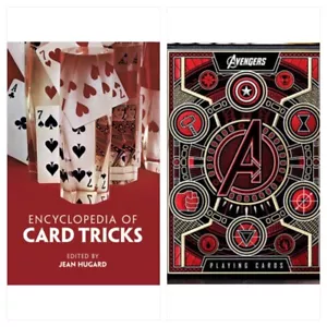 Encyclopedia of Card Tricks by J. Hugard - Paperback New Plus Avengers Deck T11 - Picture 1 of 3