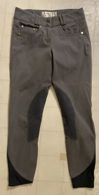 Symphony By Tredstep Equestrian Riding Breeches Pants Hunter Gray Women’s 26R - Image 1 of 4