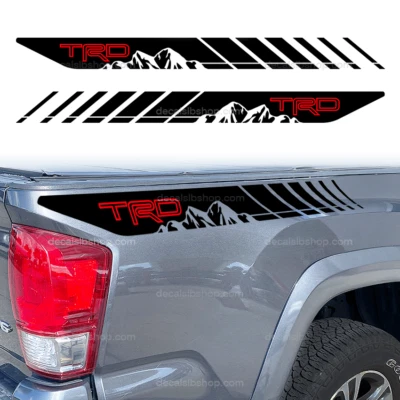 TRD Mountain Decals Vinyl Fit Toyota Tacoma Tundra Sport Off Road Truck Decal LR Foto 1 de 2