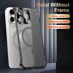 Funda Para iPhone 15 Pro Max 14 13 Metal Sin Marco Magnética MagSafe - Imagen 1 de 15