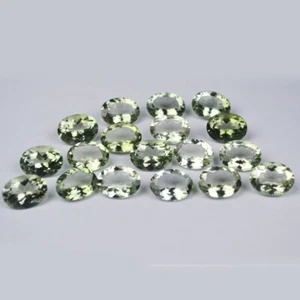 Natural Green Amethyst/Prasiolite Oval Shape Faceted Cut Gemstone 3x5mm-10x12mm - Picture 1 of 12