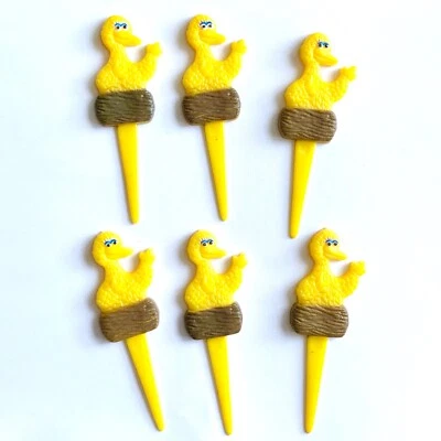 12 PIEZAS Toppers Vintage Wilton Plaza Sésamo Pájaro Grande Pastel Cupcake Foto 1 de 4