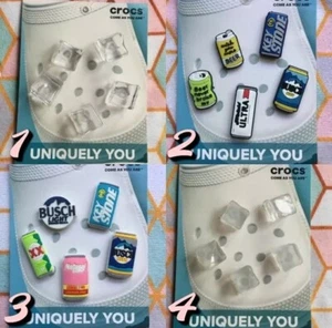 Crocs Handmade jibbitz 5pc party beer booze ice cube shoe charms s21 - Picture 1 of 21