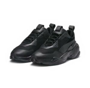 Puma Thunder Desert Triple Black Leather Athletic Training Shoes 6 7 Mens