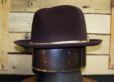 Fedora Imperial Stetson vintage años 60 (6 7/8 marrón) Foto 1 de 4
