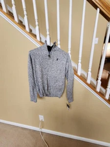 IZOD YOUTH 1/4 ZIP PULLOVER LONG SLEEVE SWEATER REGULAR MEDIUM 10/12 - Picture 1 of 10