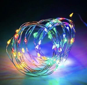 3 Pack 78” 20 LED String Fairy Lights Copper Wire Batteries Included Multicolor - Picture 1 of 5