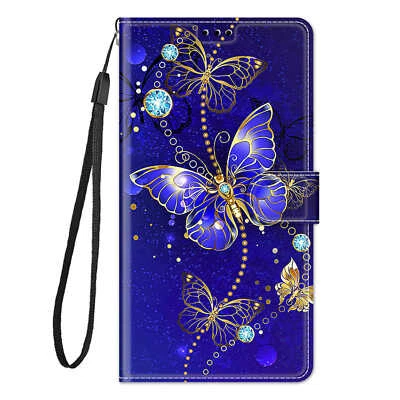 Butterfly Wallet Phone Case For Samsung iPhone OPPO Moto Sony Honor Google Redmi - Image 1 of 4