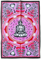 BUDDHA Stoffbild Wandbehang Stofftuch Indien GOA 75x105 cm Budda Wandbild pink