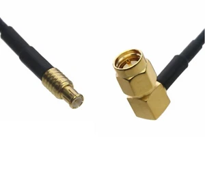 MCX Male to SMA Male Right Angle 0.5~15FT Coaxial Cable For Antenna Radio wifi - Picture 1 of 3