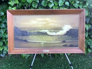 CARLOS ROSSI Original HUGE 1960s SEASCAPE MODERN IMPRESSIONIST ART Oil on Canvas - Picture 1 of 12