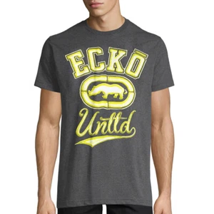 NUEVO CON ETIQUETAS ECKO UNLTD. MSRP $40.99 CAMISETA HOMBRE GRIS CUELLO REDONDO MANGA CORTA TALLA M L - Imagen 1 de 2