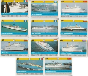 4 Kartenspiele Quartett Schiffe Boote Luxus-Liner EINZELKARTEN 70er ASS FX S - Bild 1 von 6