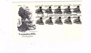 Stamp FDC train ArtMaster Cachet Sc#1897A 11297 Plate#3 & 4 45 Locomotive (g16 - Picture 1 of 1