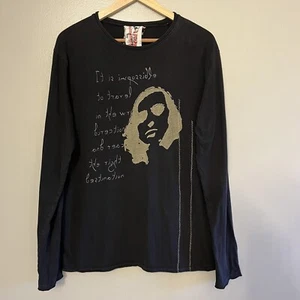 Report Collection Men’s Long Sleeve T-shirt Graphic Print Distressed Look Size L - Picture 1 of 8
