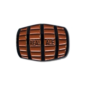 Solapa insignia pasador esmalte barril Real Ale - Imagen 1 de 1
