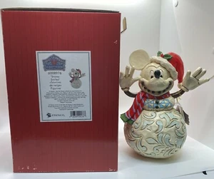 Figura MICKEY MOUSE MUÑECO DE NIEVE Snowy Smiles Disney Traditions Jim Shore NUEVO 2021 - Imagen 1 de 4