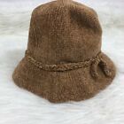 Vintage Crazy Horse Liz Claiborne Brown Knitted Cloche Bucket Hat One Size