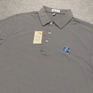 Peter Millar Herren Large UNC Teer Heels Jubiläum Streifen Performance Polo Neu - Bild 1 von 10