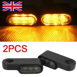 2X LED Turn Signal Indicators Motorbike Motorcycle Mini Amber Light For Harley A - Picture 1 of 14