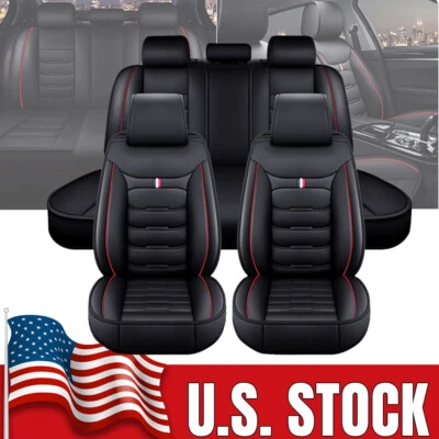 For RAV4 Full Set Leather Car Seat Cover 5-Seat Front + Rear Protectors@ Foto 1 de 4