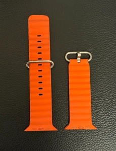 Apple Watch Ocean Band Orange 49mm | Ultra & Series 9/8/7/SE/6/5 - Genuine - Photo 1 sur 3