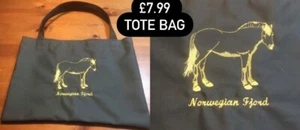 BORSA BORSA BORSA BORSA BORSA A TRACOLLA CAVALLO FIORDO NORVEGESE in tela cotone  - Foto 1 di 3