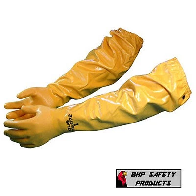 SHOWA ATLAS 772 CHEMICAL RESISTANT GLOVES BEST GLOVE MFG 26" (SIZES M, LG, XL)