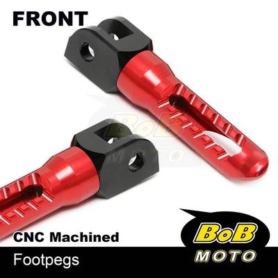 estriberas delanteras BOB CNC ROJAS para Triumph Speed Four 02 03 04 05 Foto 1 de 4